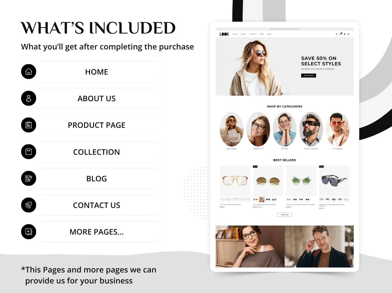 Look - Sunglasses and Eyewear Store | Shopify 2.0 Theme