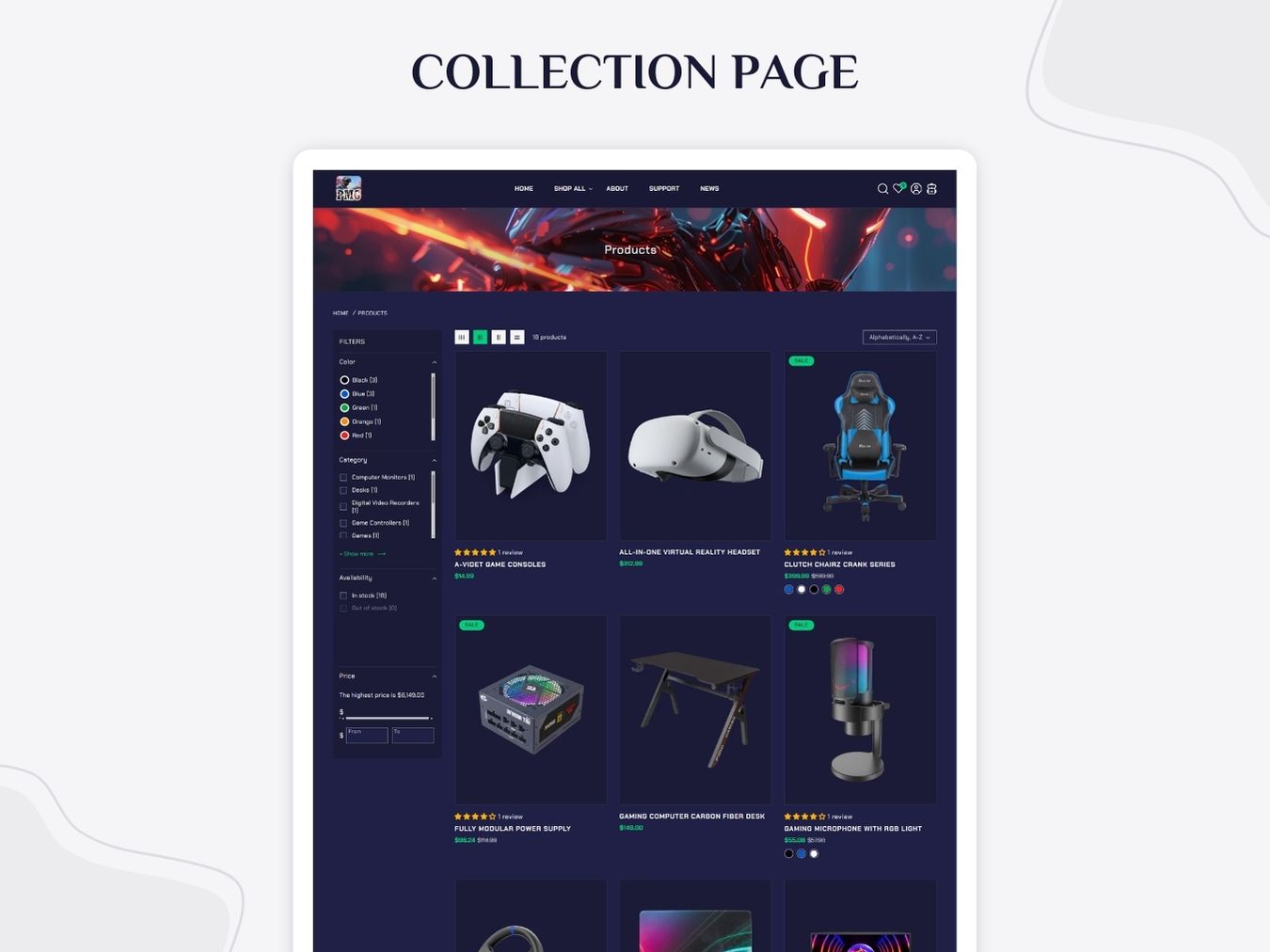 PMG - Gaming Gears Shopify 2.0 Theme