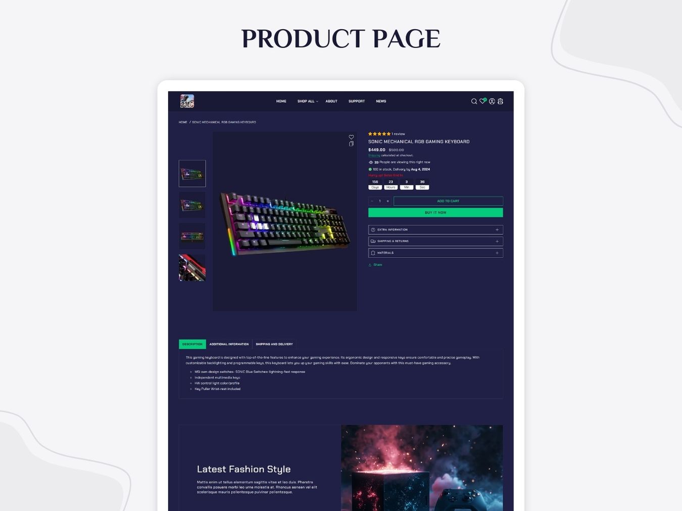 PMG - Gaming Gears Shopify 2.0 Theme