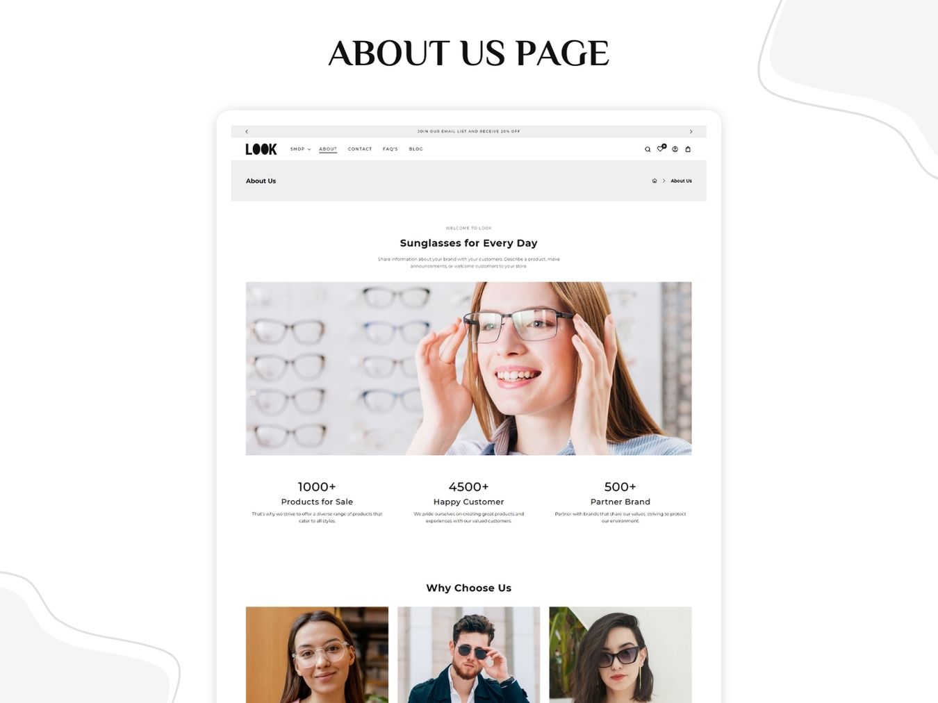 Look - Sunglasses and Eyewear Store | Shopify 2.0 Theme