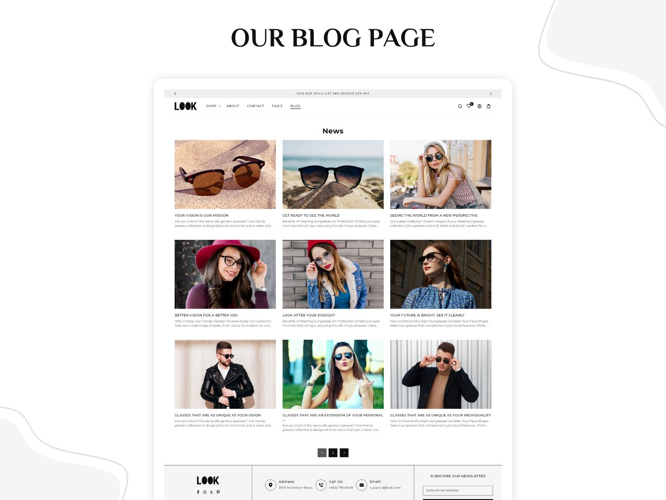 Look - Sunglasses and Eyewear Store | Shopify 2.0 Theme