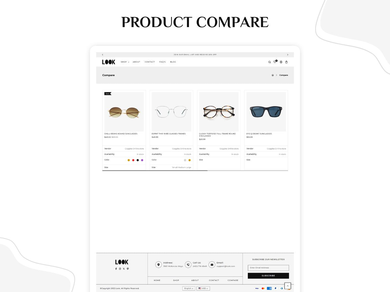 Look - Sunglasses and Eyewear Store | Shopify 2.0 Theme