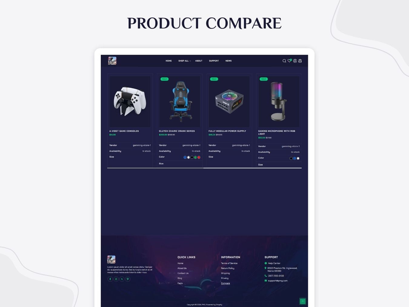 PMG - Gaming Gears Shopify 2.0 Theme