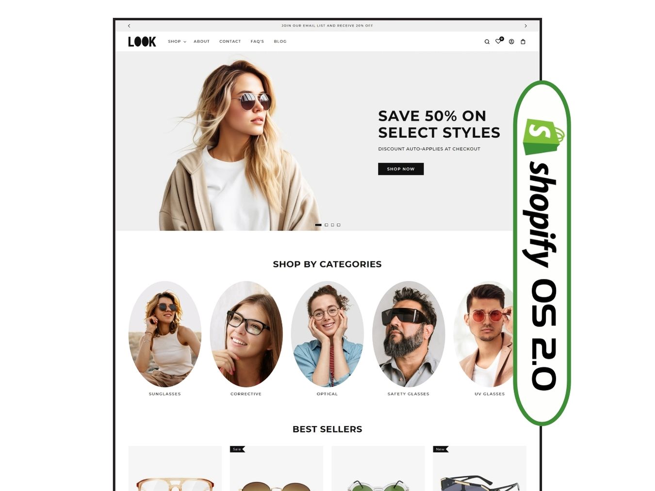 Look - Sunglasses and Eyewear Store | Shopify 2.0 Theme