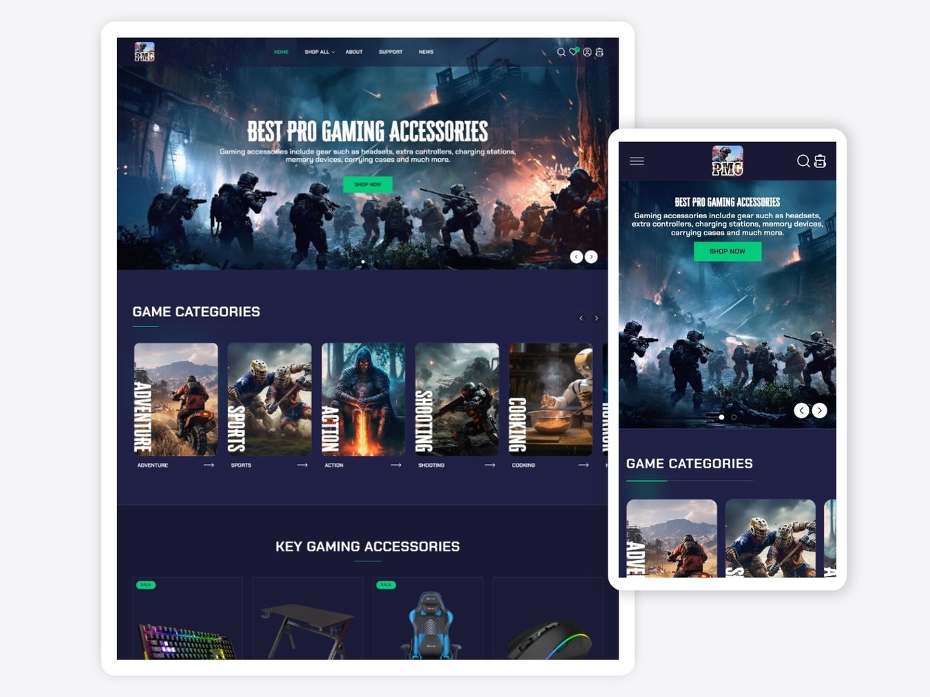PMG - Gaming Gears Shopify 2.0 Theme
