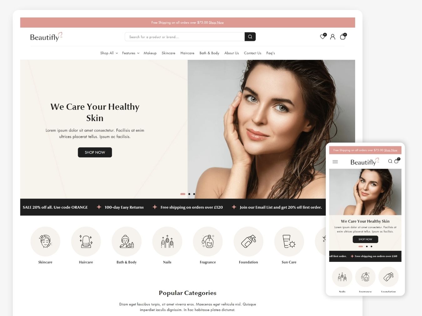 Beautifly Beauty Care - Beauty and Cosmetics Theme | Shopify 2.0 Theme