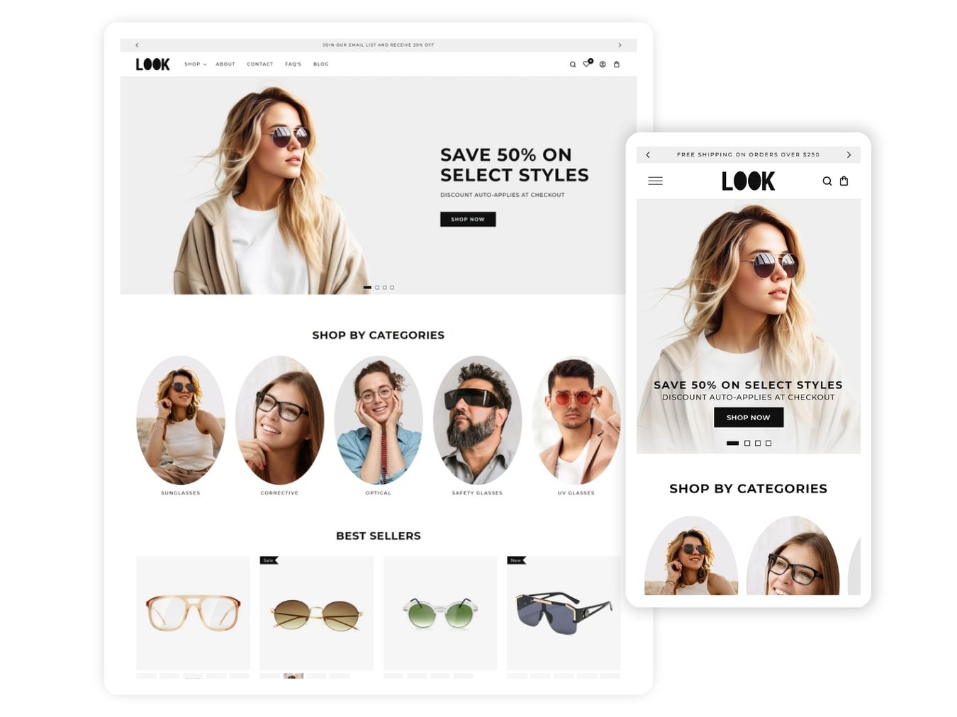 Look - Sunglasses and Eyewear Store | Shopify 2.0 Theme