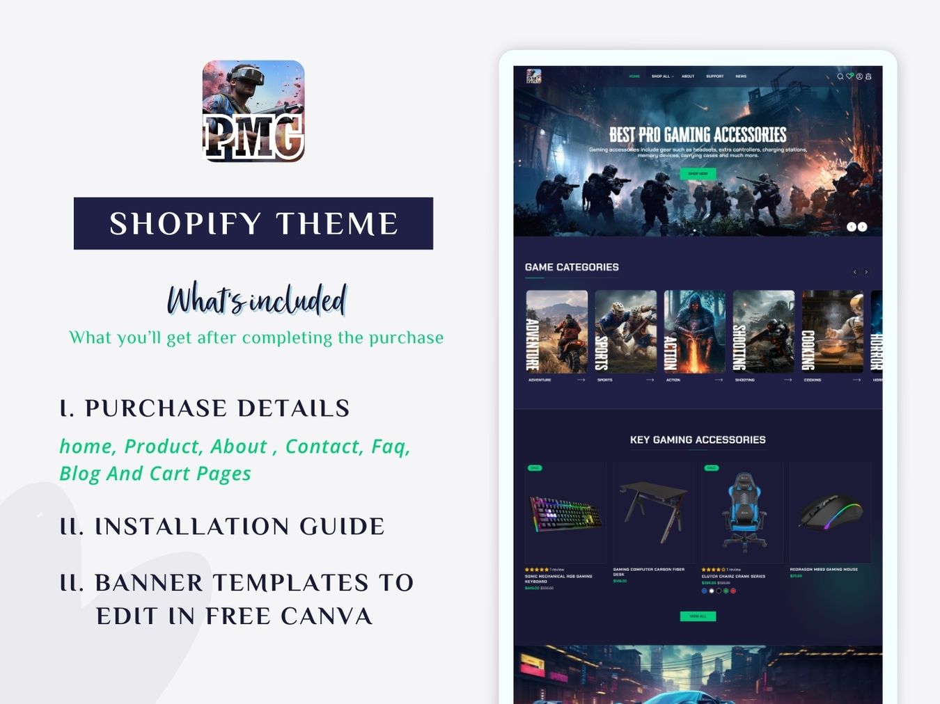 PMG - Gaming Gears Shopify 2.0 Theme