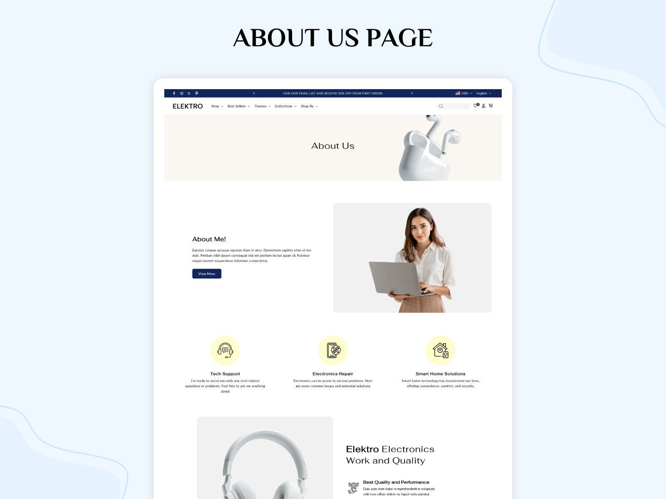 Elektro - Cutting-Edge Electronics Shopify 2.0 Template