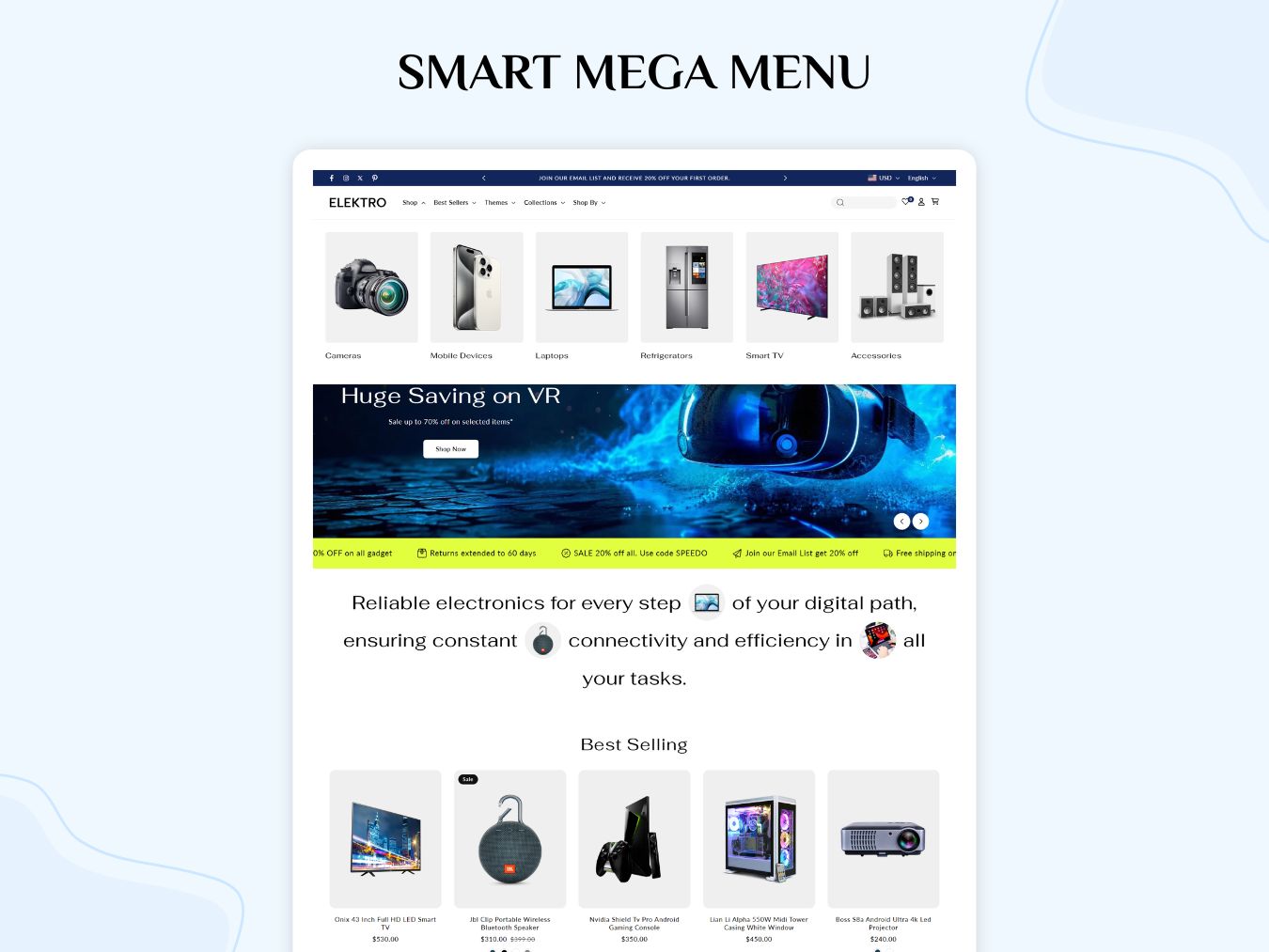 Elektro - Cutting-Edge Electronics Shopify 2.0 Template