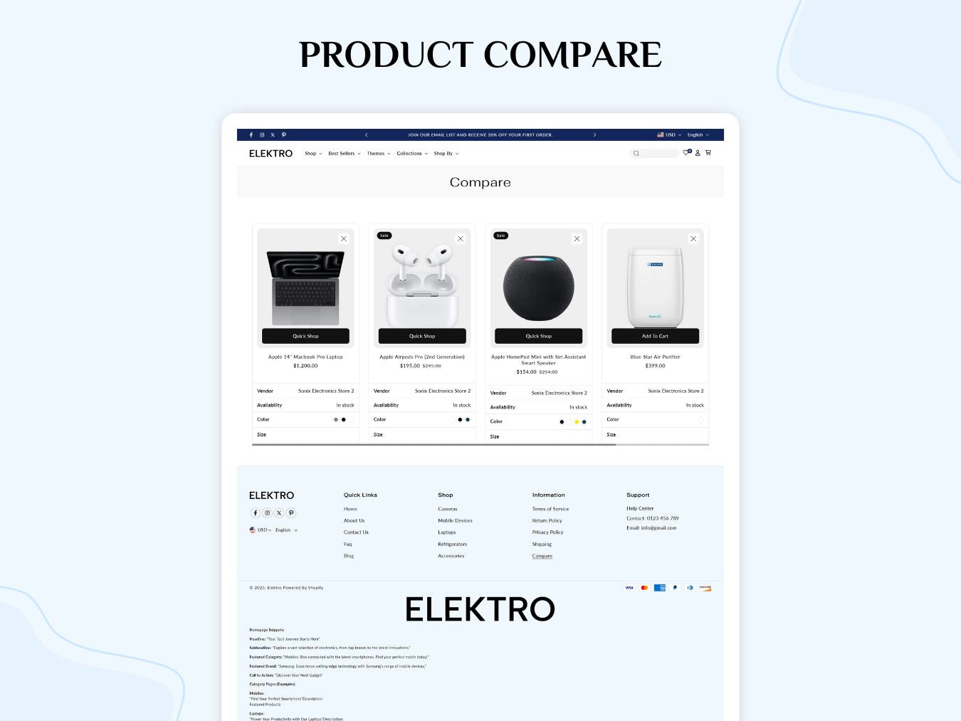 Elektro - Cutting-Edge Electronics Shopify 2.0 Template