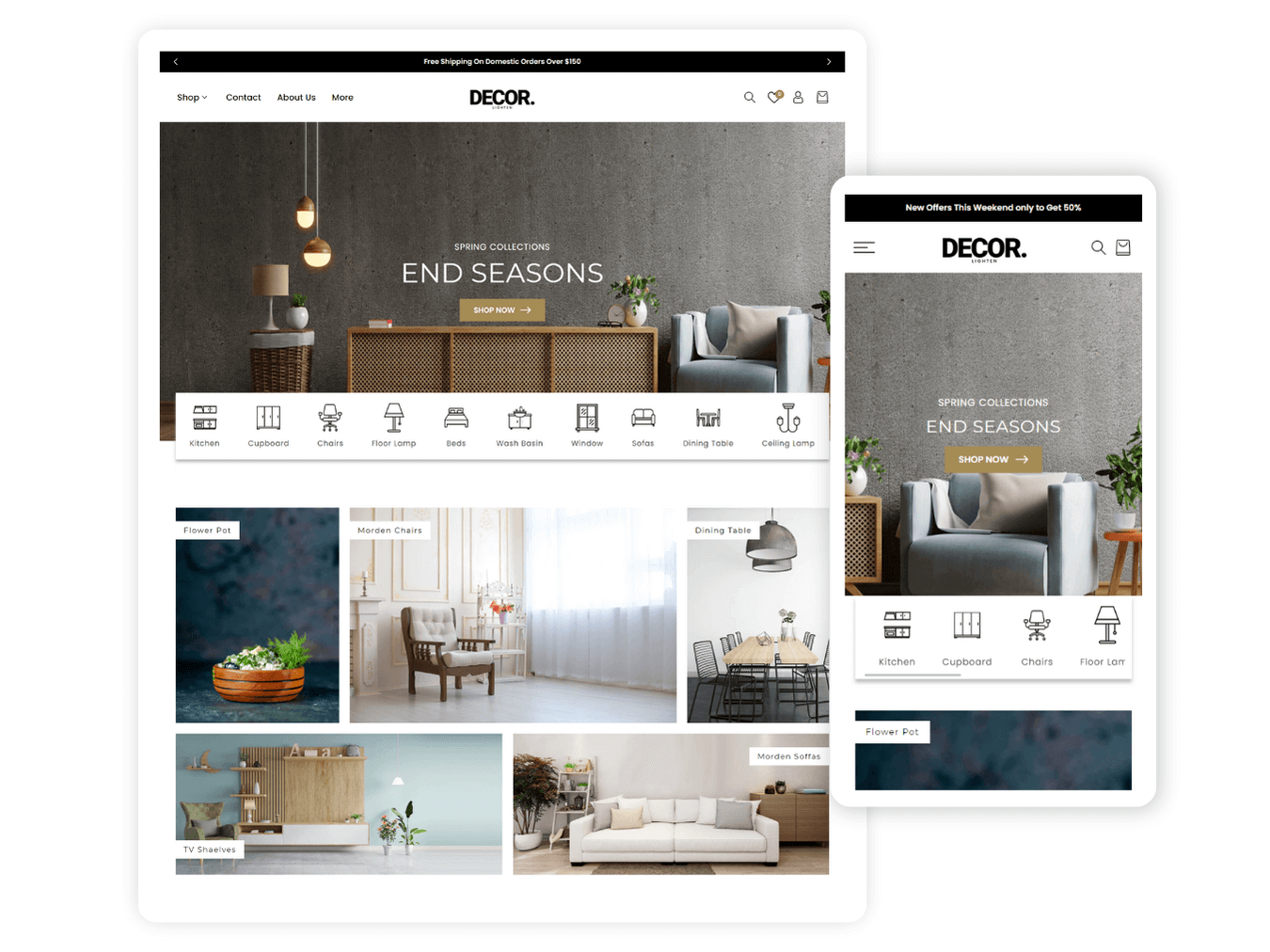 DECOR Best Shopify Home Interior Themes speedothemes