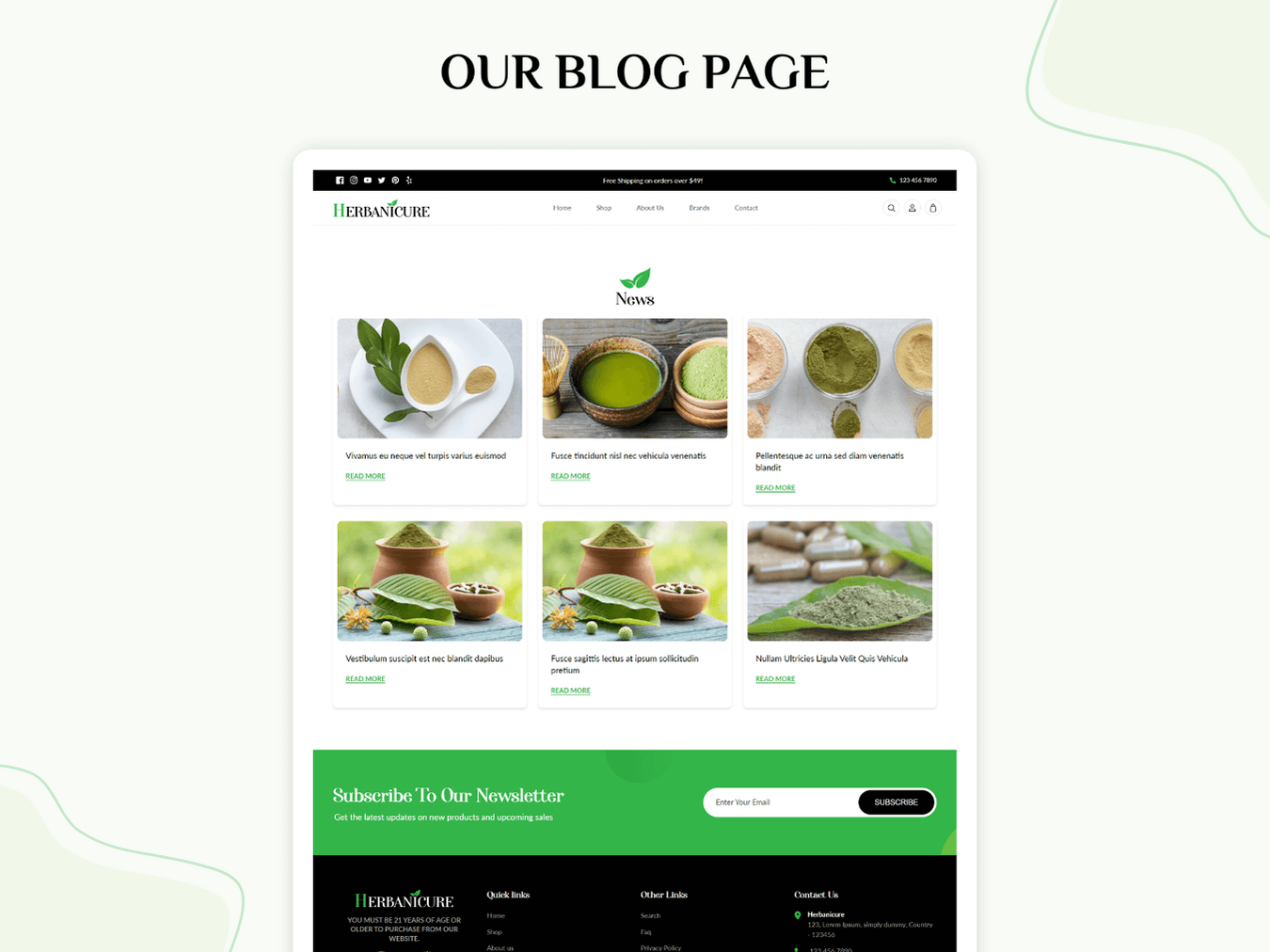 HERBANICURE - Best Nutrition Supplement Store | Shopify 2.0 Theme