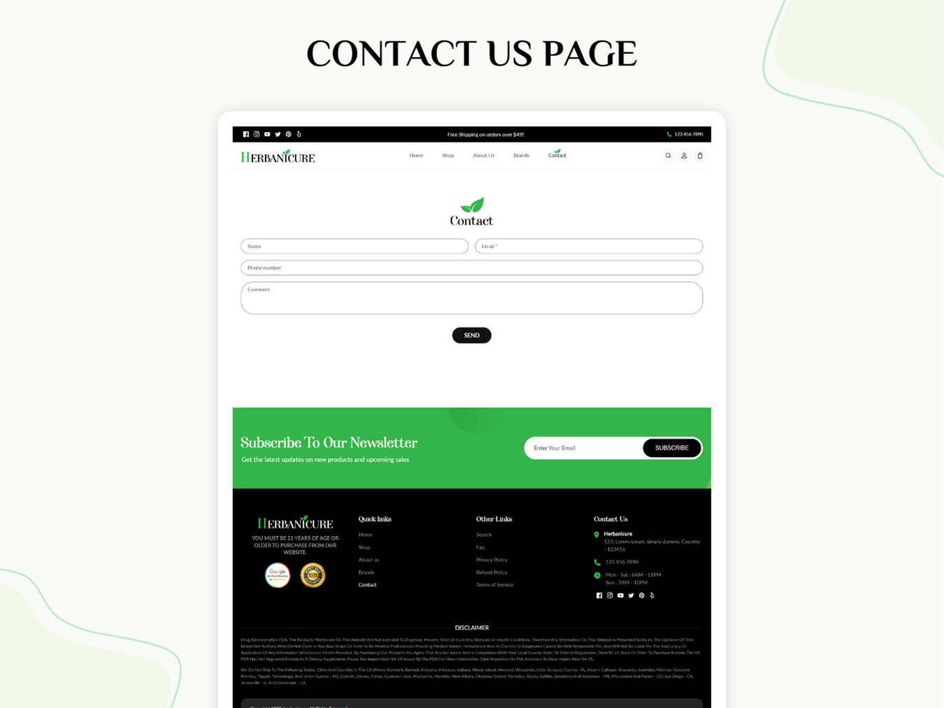HERBANICURE - Best Nutrition Supplement Store | Shopify 2.0 Theme