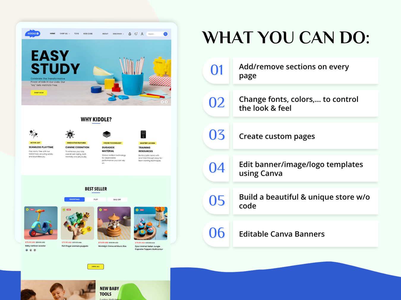 KIDDLE - Best Shopify kids themes For Toy Store | Shopify 2.0 Theme