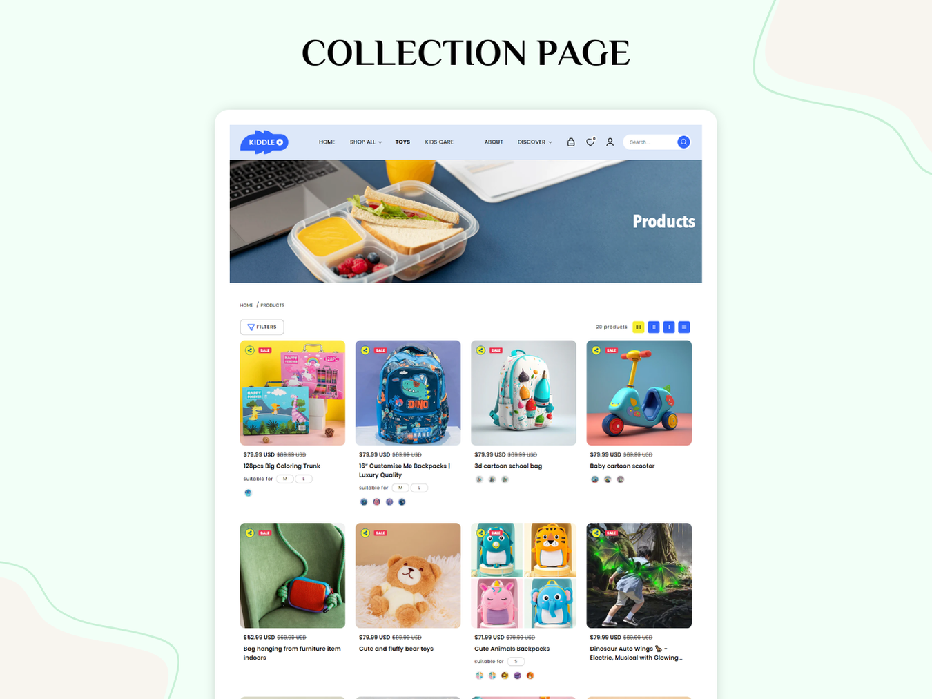 KIDDLE - Best Shopify kids themes For Toy Store | Shopify 2.0 Theme