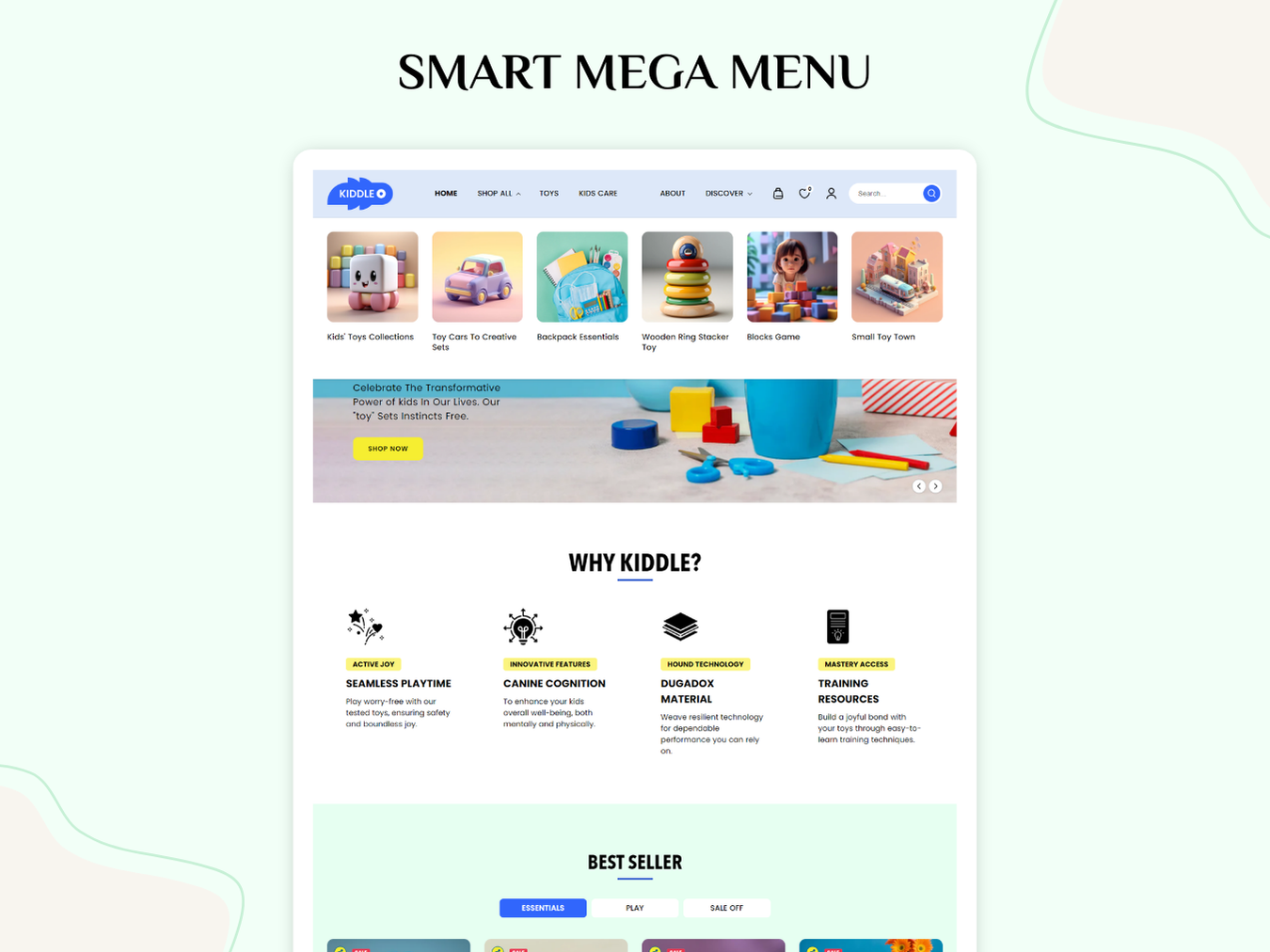 KIDDLE - Best Shopify kids themes For Toy Store | Shopify 2.0 Theme