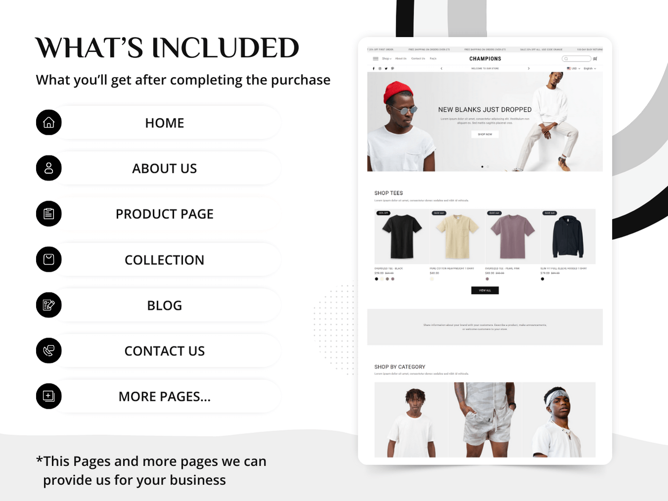 men product theme