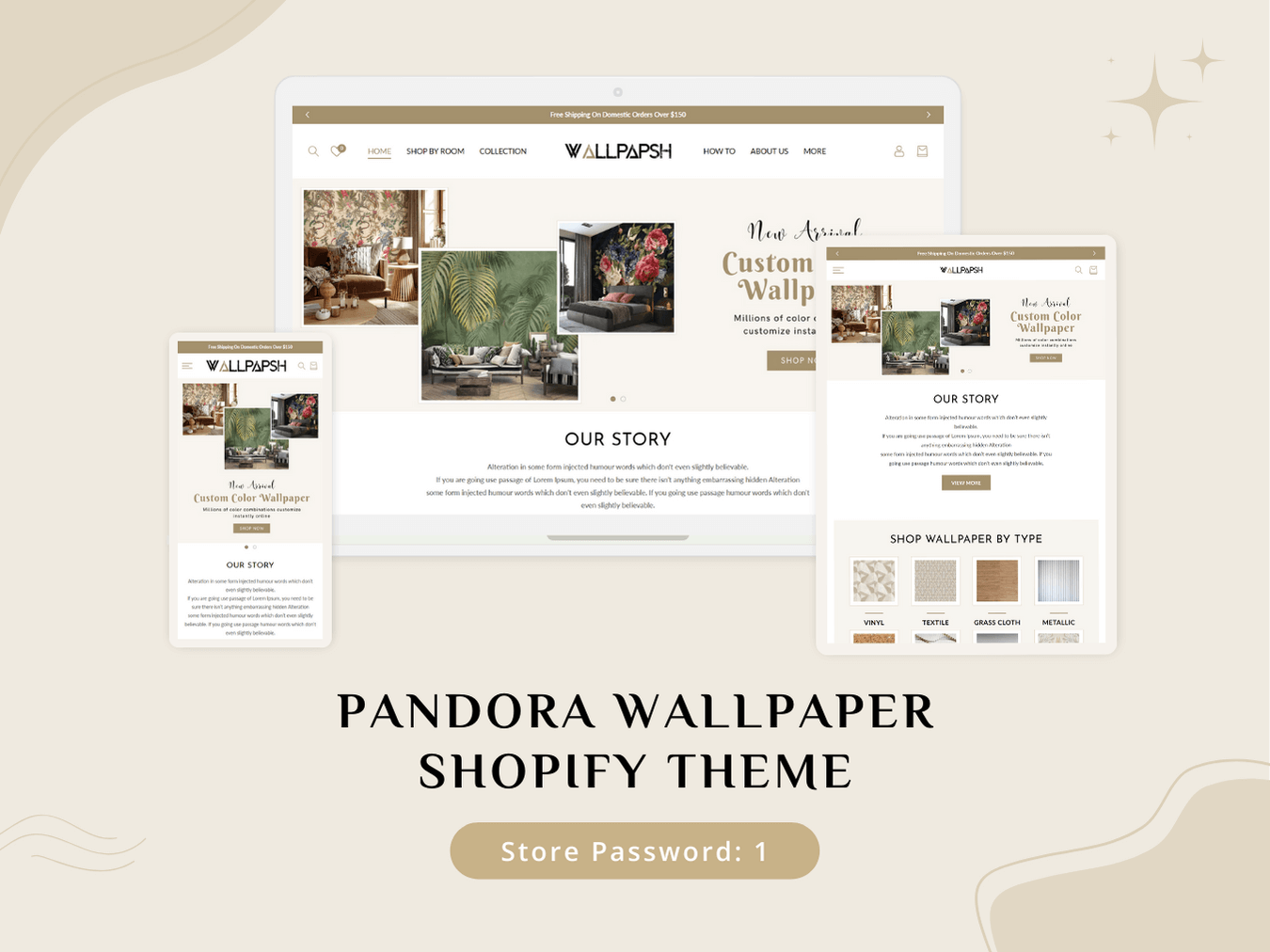 Pandora wallpaper shopify theme