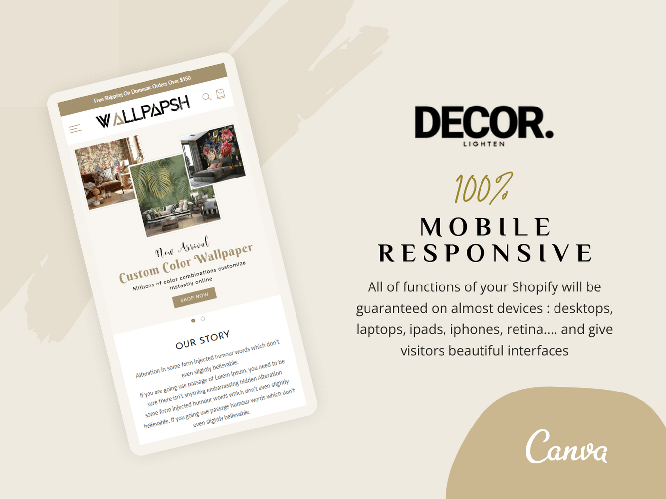 Pandora wallpaper shopify theme