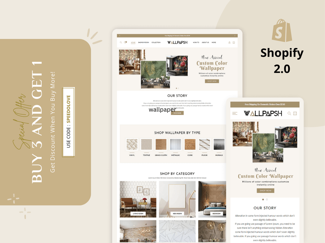 WALLPAPSH - Premium Shopify Wallpaper Themes | Shopify 2.0 Theme
