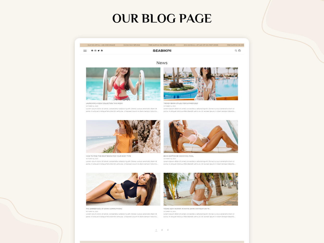 Seabikini - Shopify Bikini Themes | Shopify 2.0 Theme