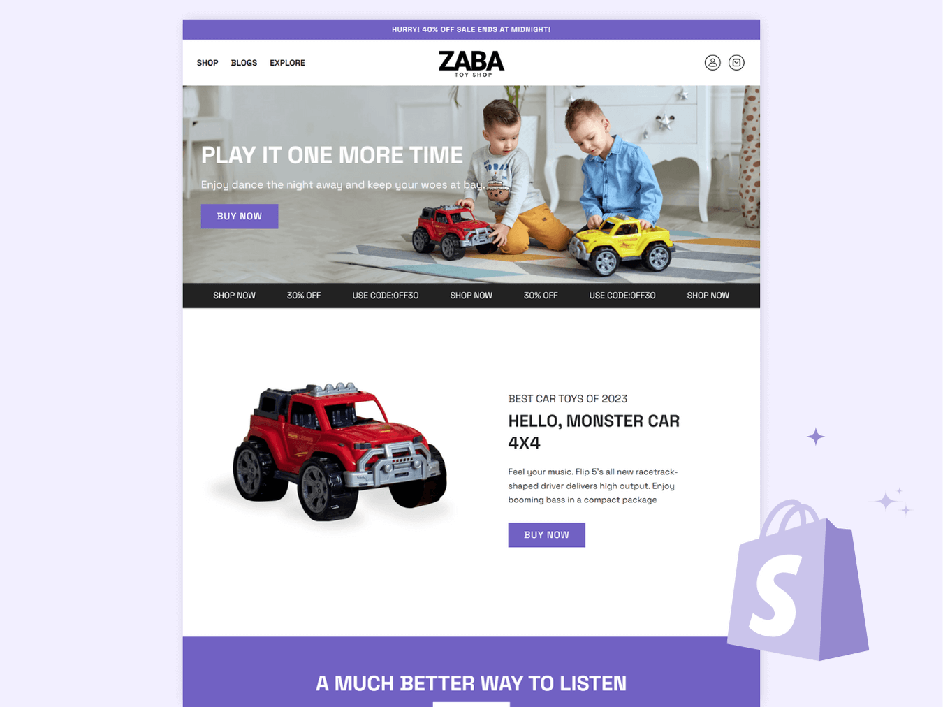 Toy Template for shopify