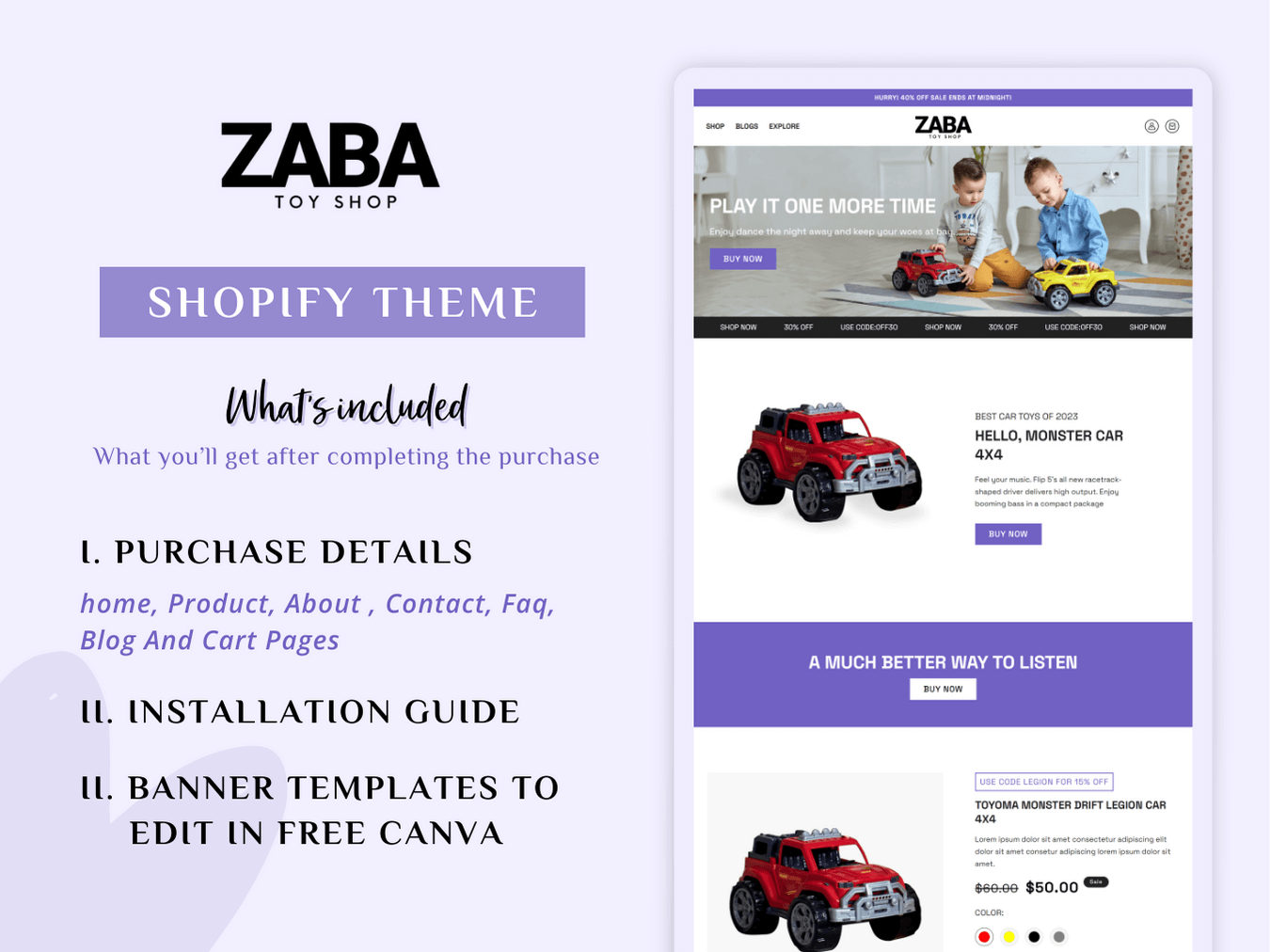 Toy Template for shopify