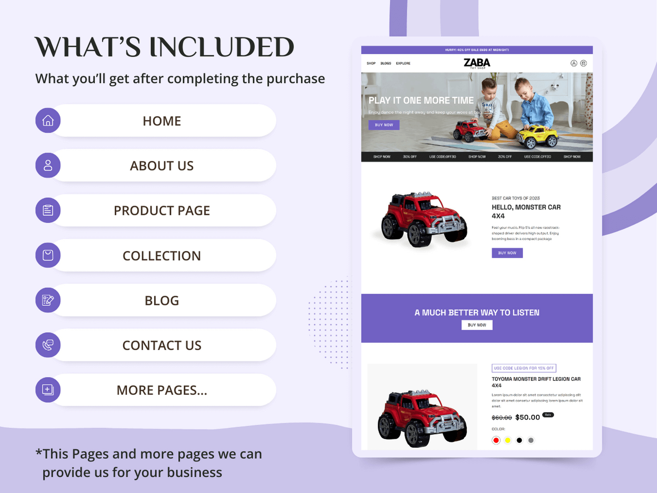 Toy car Themes for shopify