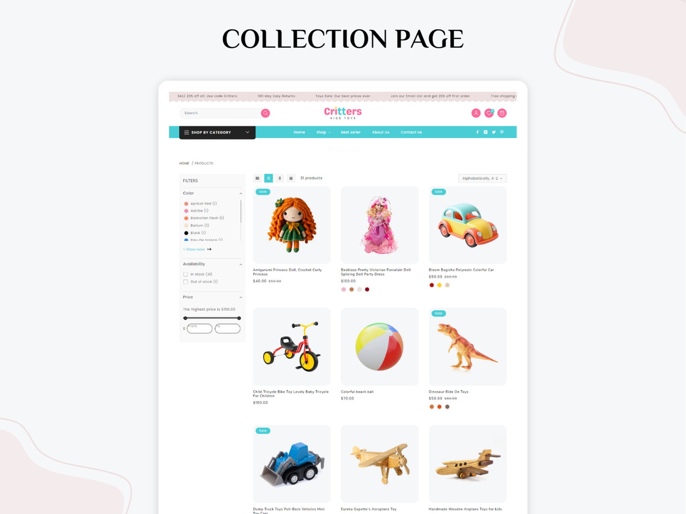 Critters Kids Toys - Best Toy Store for Kids | Shopify 2.0 Theme