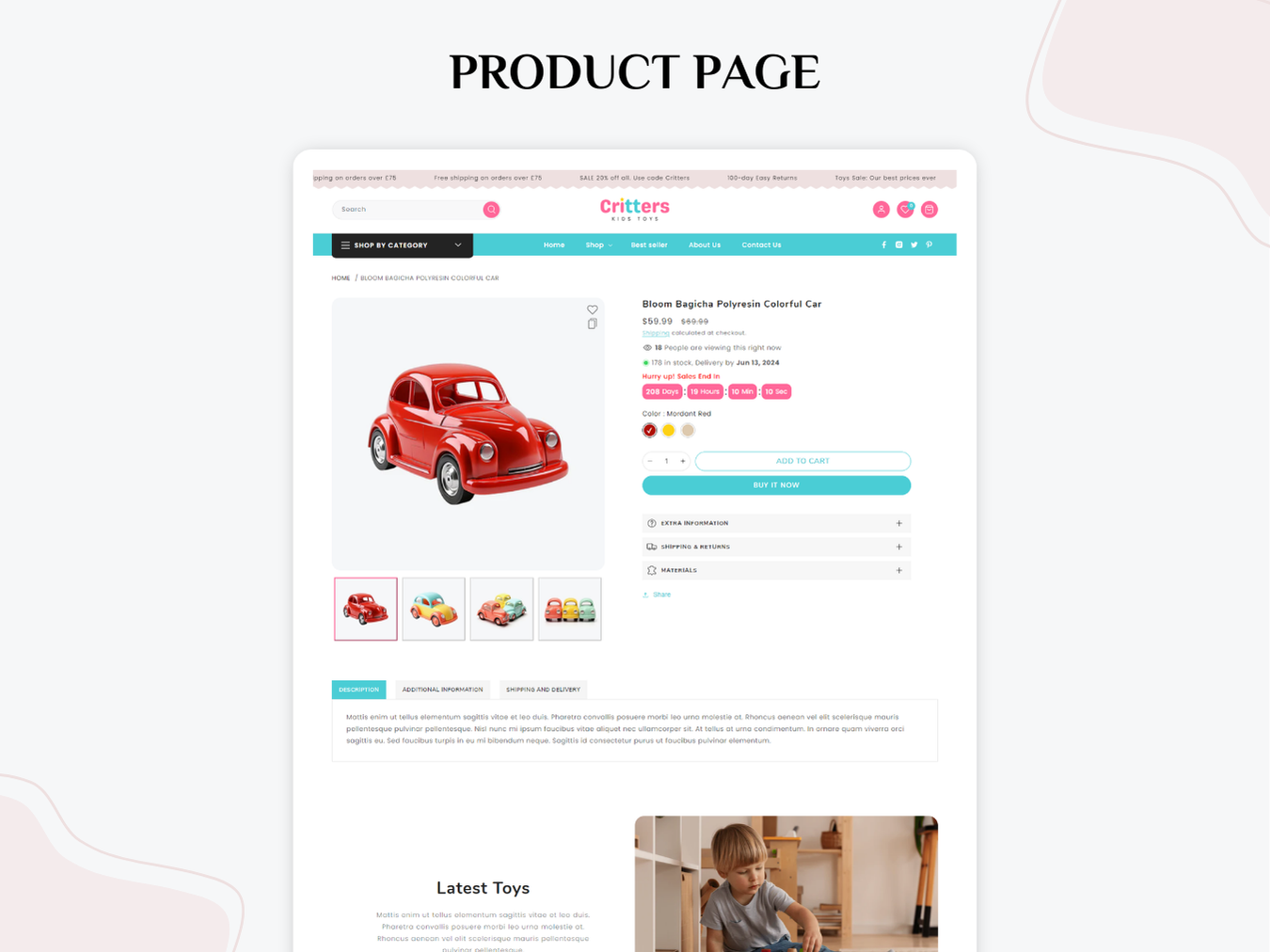 Critters Kids Toys - Best Toy Store for Kids | Shopify 2.0 Theme