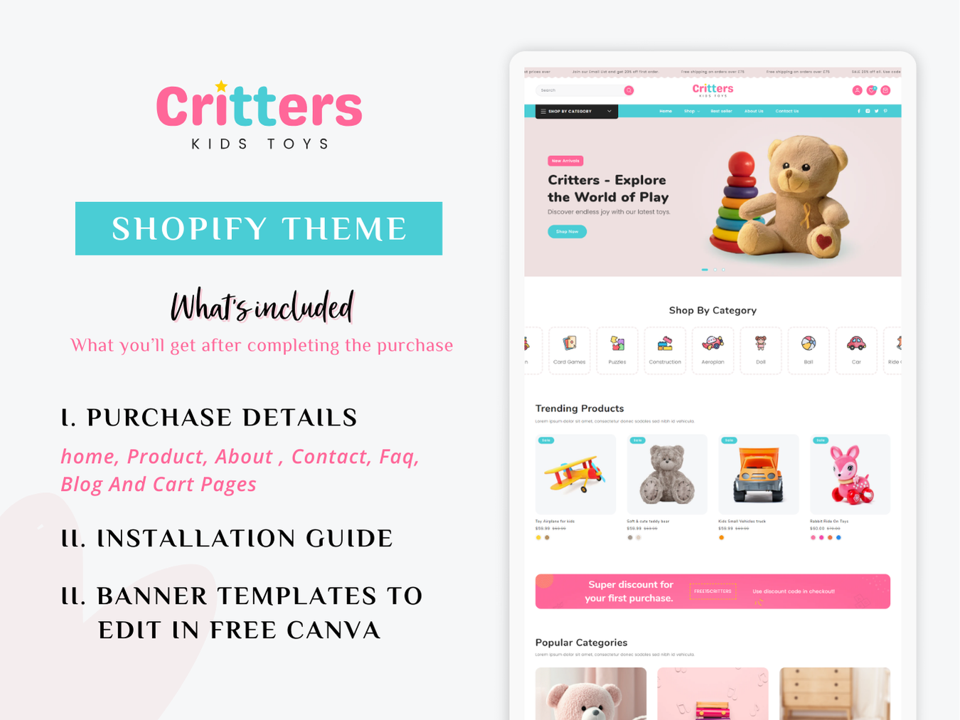 Critters Kids Toys - Best Toy Store for Kids | Shopify 2.0 Theme