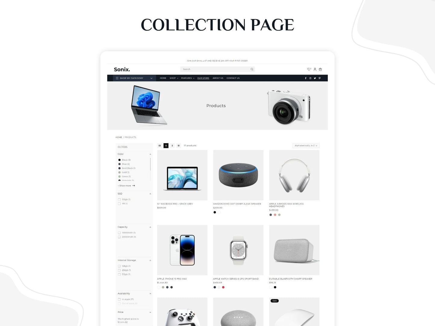 Sonix- Shopify Electronics Theme | Shopify OS 2.0