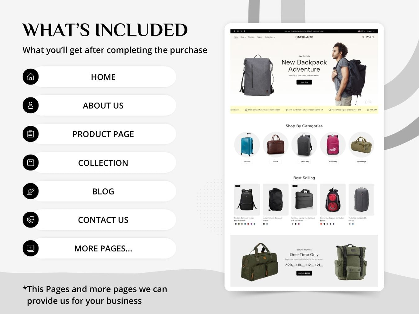 Backpack - Stylish Travel Gear Shopify Template | O.S 2.0