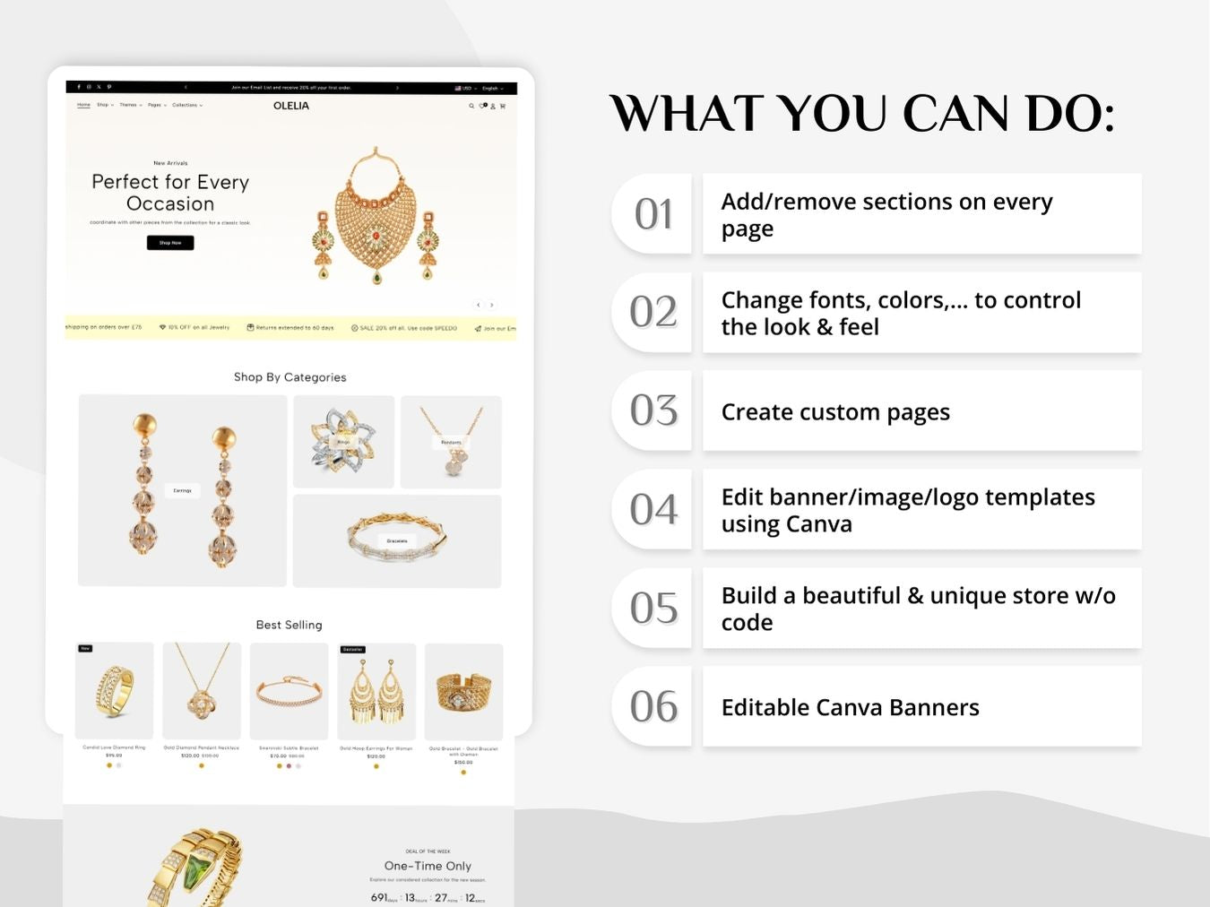 Olelia Jewelry - Exquisite Jewelry Shopify Template | O.S 2.0