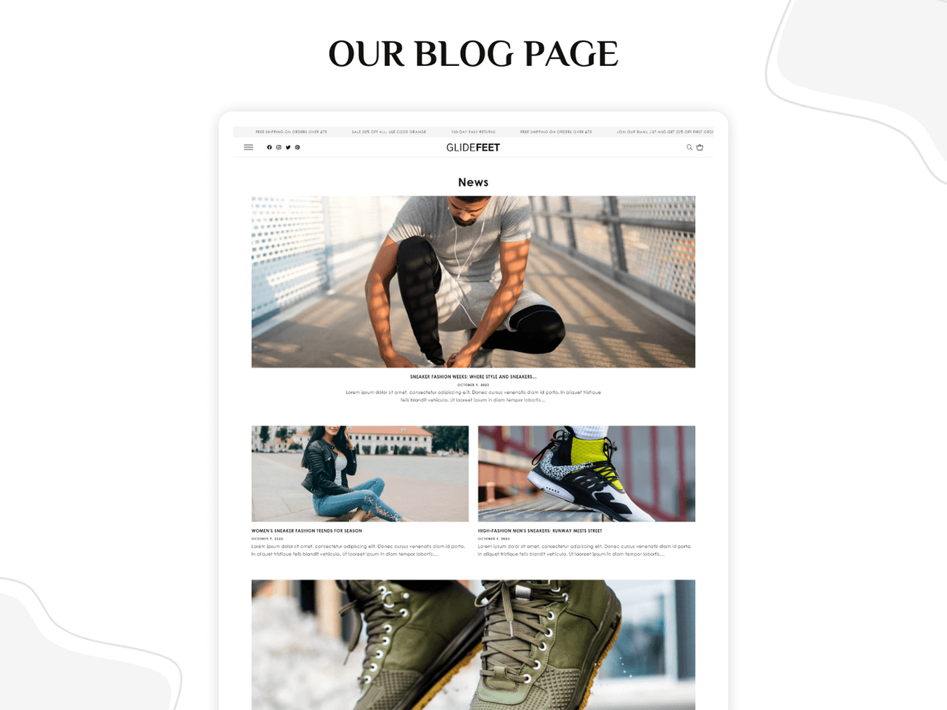 Clean Glidefeet - Best shoes shopify templates | O.S 2.0