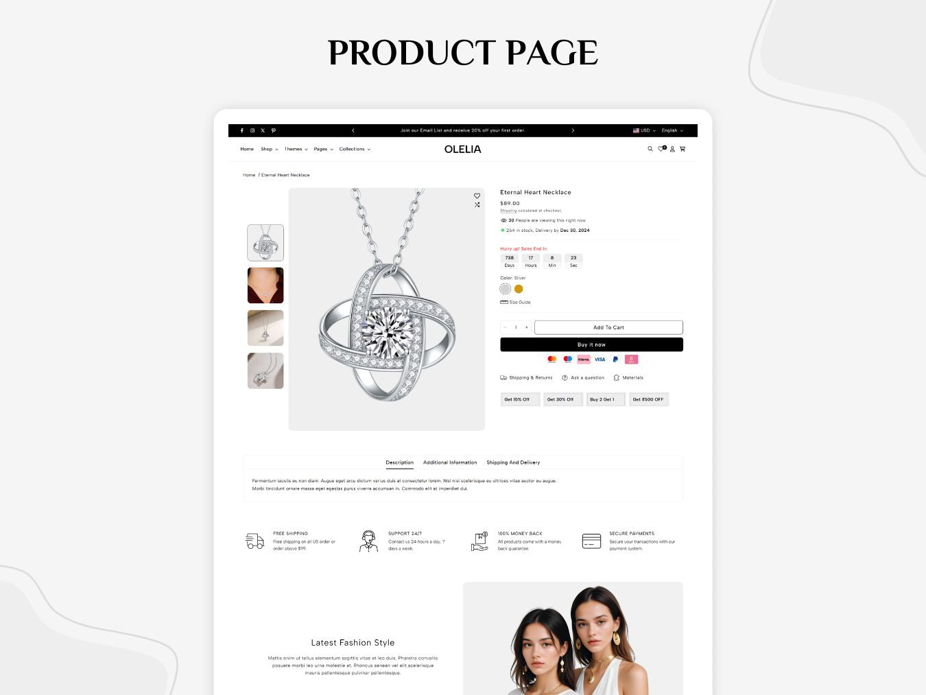 Olelia Jewelry - Exquisite Jewelry Shopify Template | O.S 2.0