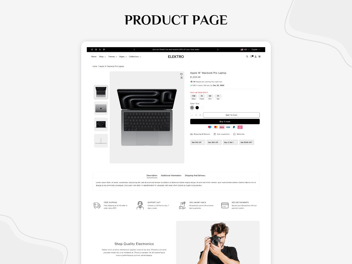 Elektro - Cutting-Edge Electronics Shopify Template | O.S 2.0