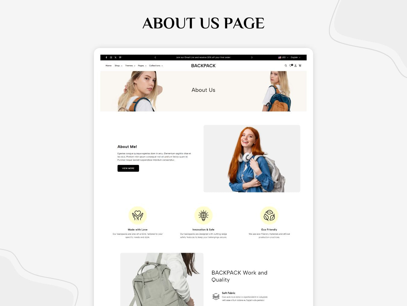 Backpack - Stylish Travel Gear Shopify Template | O.S 2.0