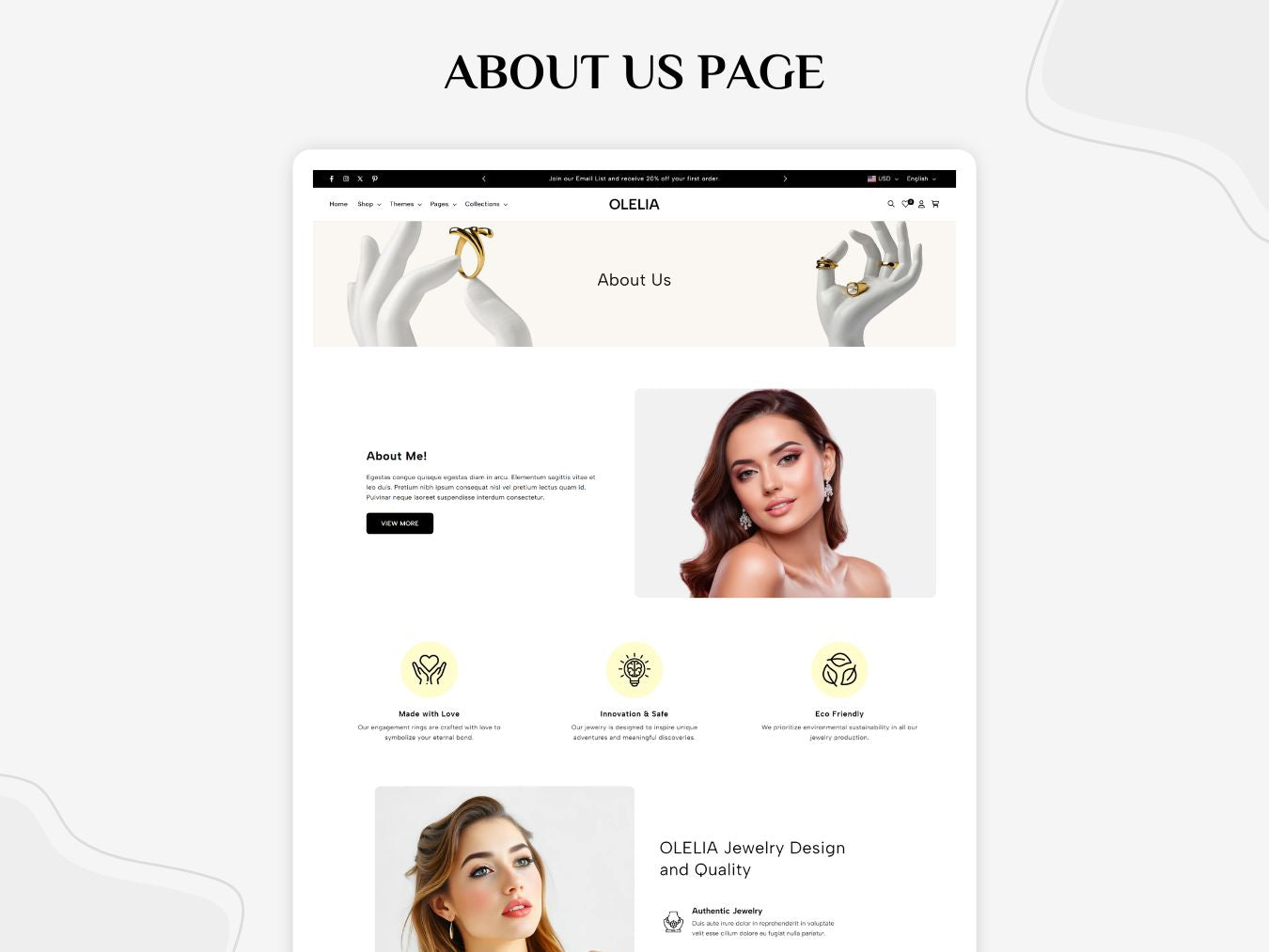 Olelia Jewelry - Exquisite Jewelry Shopify Template | O.S 2.0