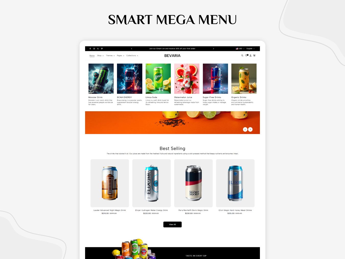 Bevaria - Sophisticated Beverage Shopify Template | O.S 2.0