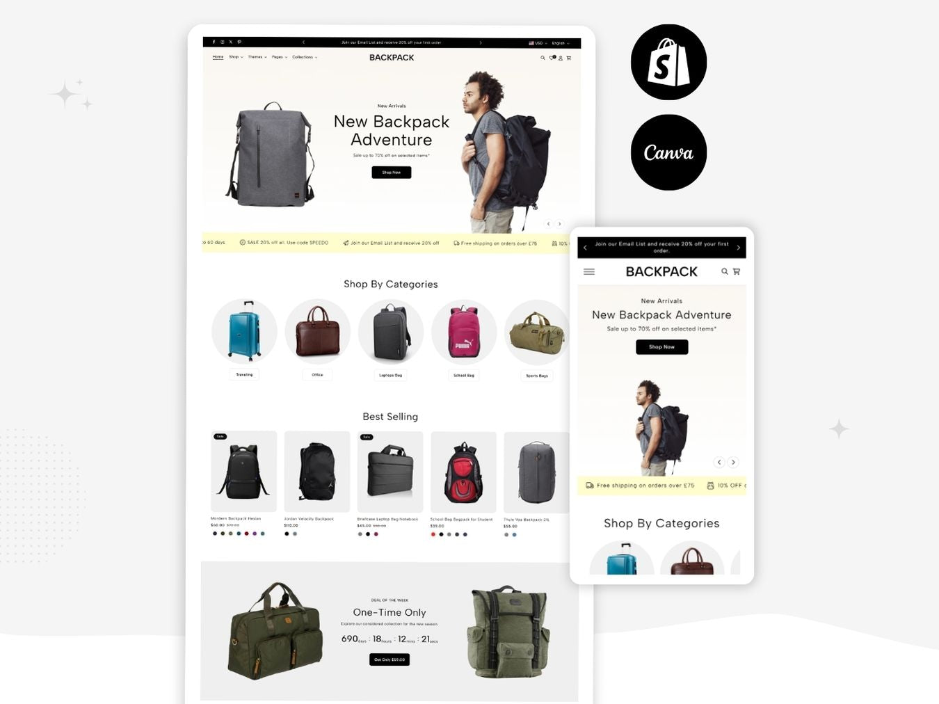 Backpack - Stylish Travel Gear Shopify Template | O.S 2.0