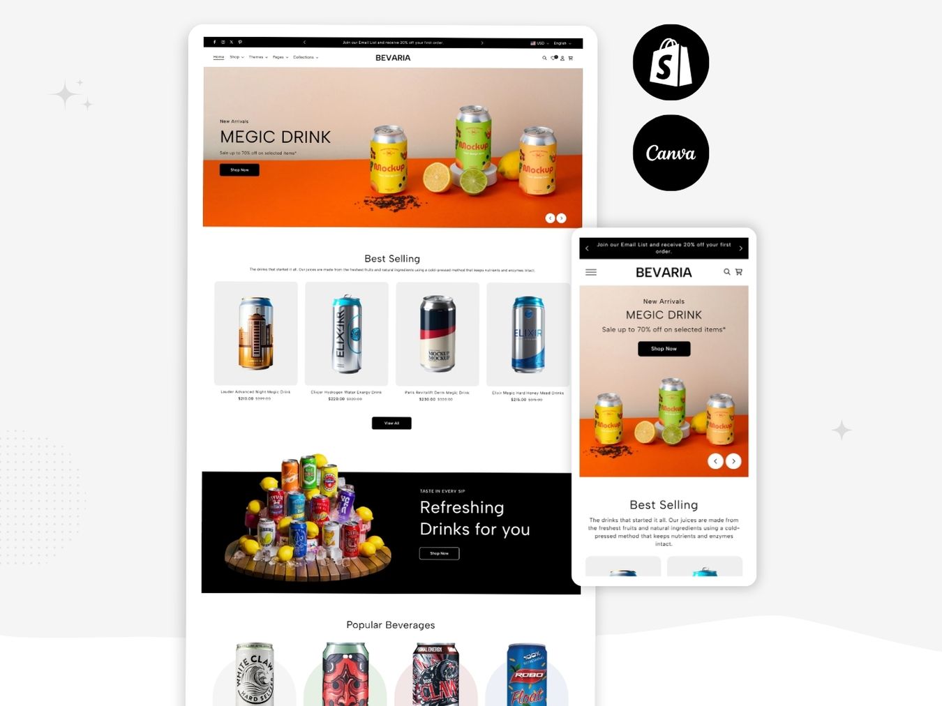 Bevaria - Sophisticated Beverage Shopify Template | O.S 2.0