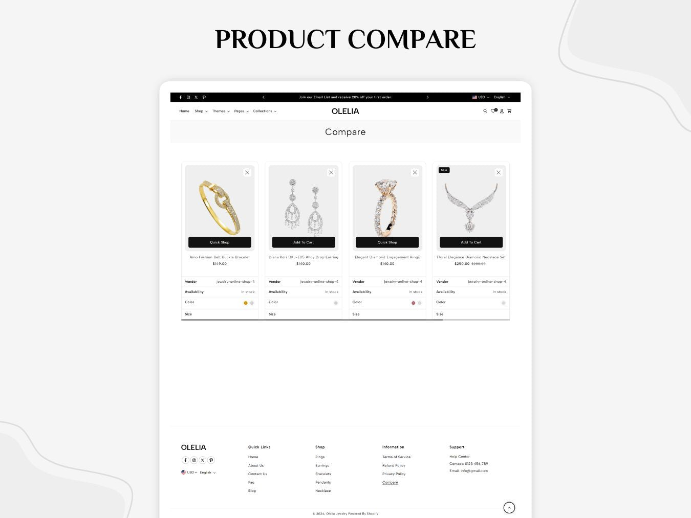 Olelia Jewelry - Exquisite Jewelry Shopify Template | O.S 2.0