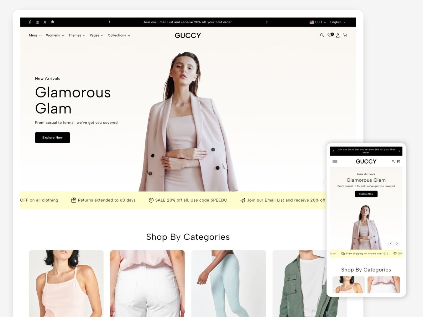 Guccy - Premium Fashion Shopify Template | O.S 2.0