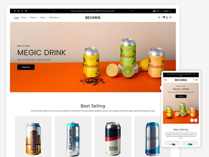 Bevaria - Sophisticated Beverage Shopify Template | O.S 2.0