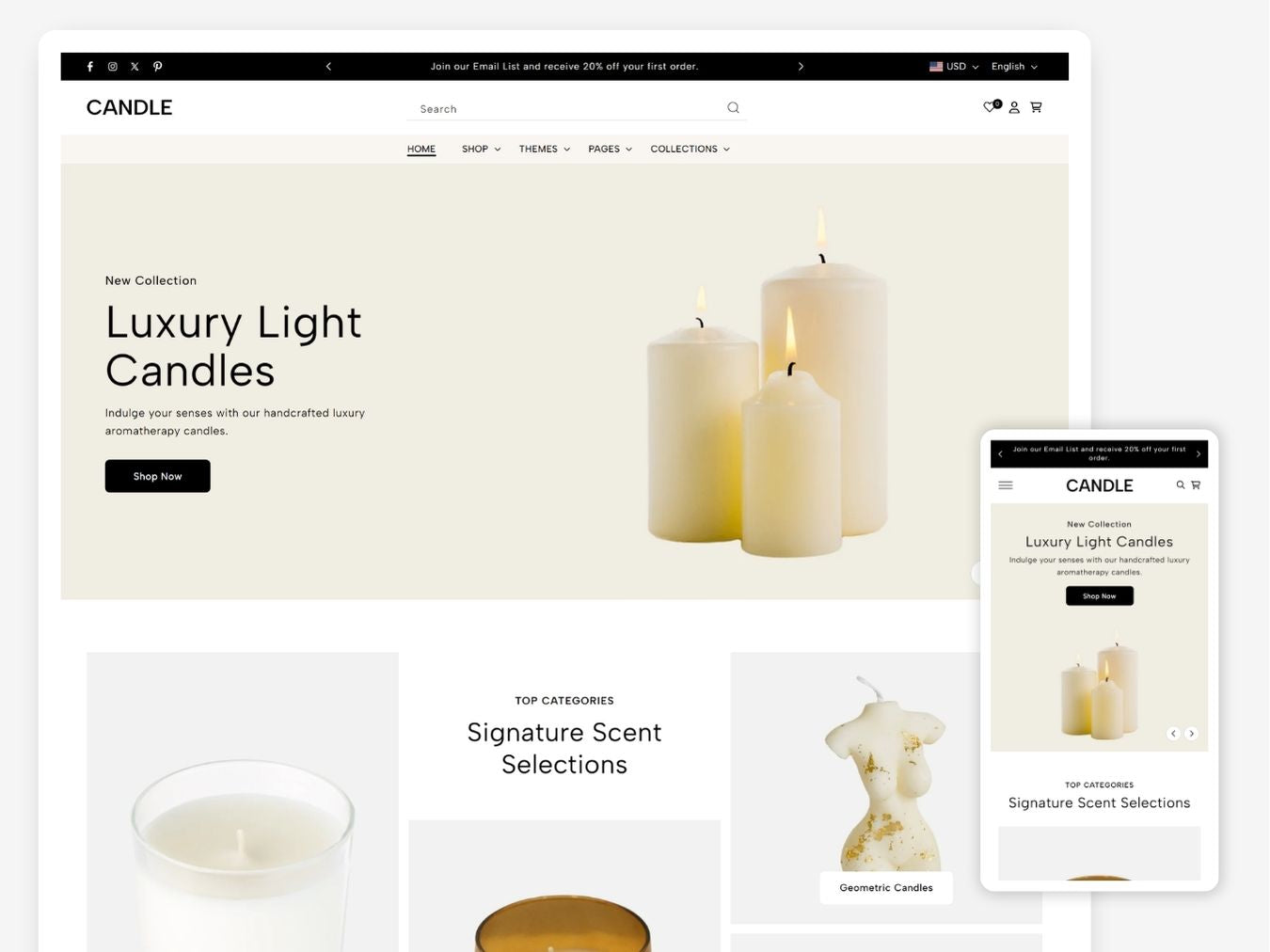 Candle - Luxurious Candle Shopify Theme | O.S 2.0