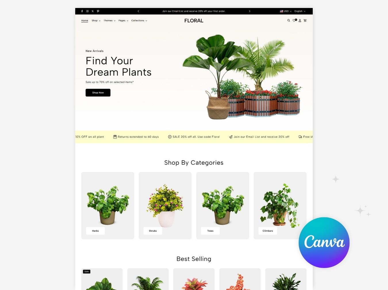 Plantrex - Beautiful Flower Shop Shopify Template | O.S 2.0