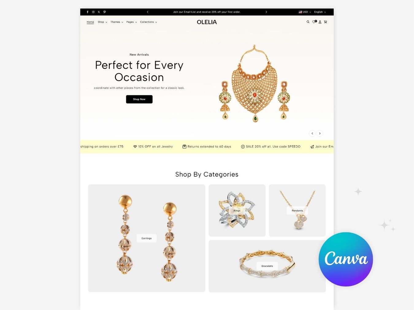 Olelia Jewelry - Exquisite Jewelry Shopify Template | O.S 2.0