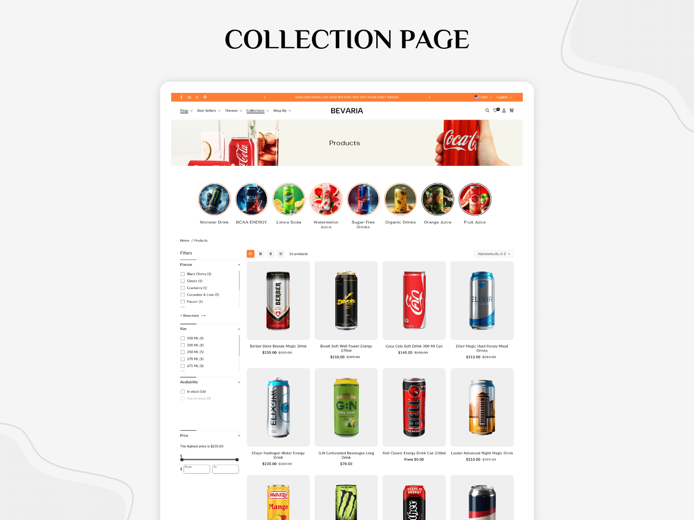 Bevaria - Sophisticated Beverage Shopify 2.0 Template